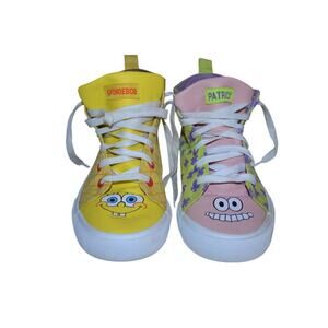 Ground Up Spongebob and Patrick High Top Lace Up's Size 5